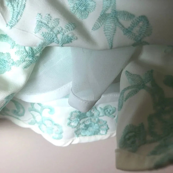 Foxiedox | Mint White Cross Back FIt & Flare Dress - Picture 8 of 8